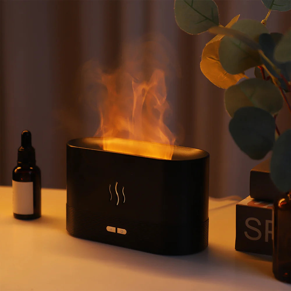 Transform Your Space with the Flaremore Flame Fire Humidifier & Aromatherapy Diffuser - Enhance Air Quality and Create a Cozy Atmosphere